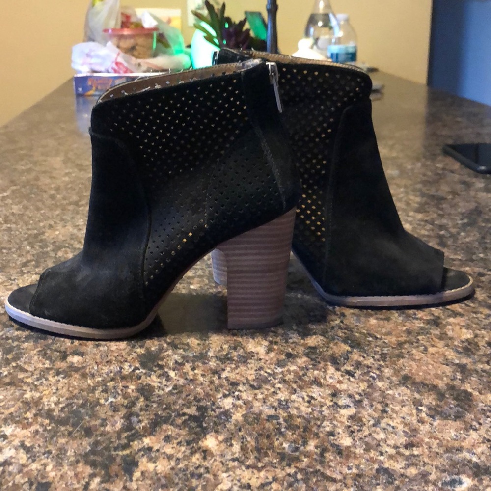 Lucky brand open toed booties